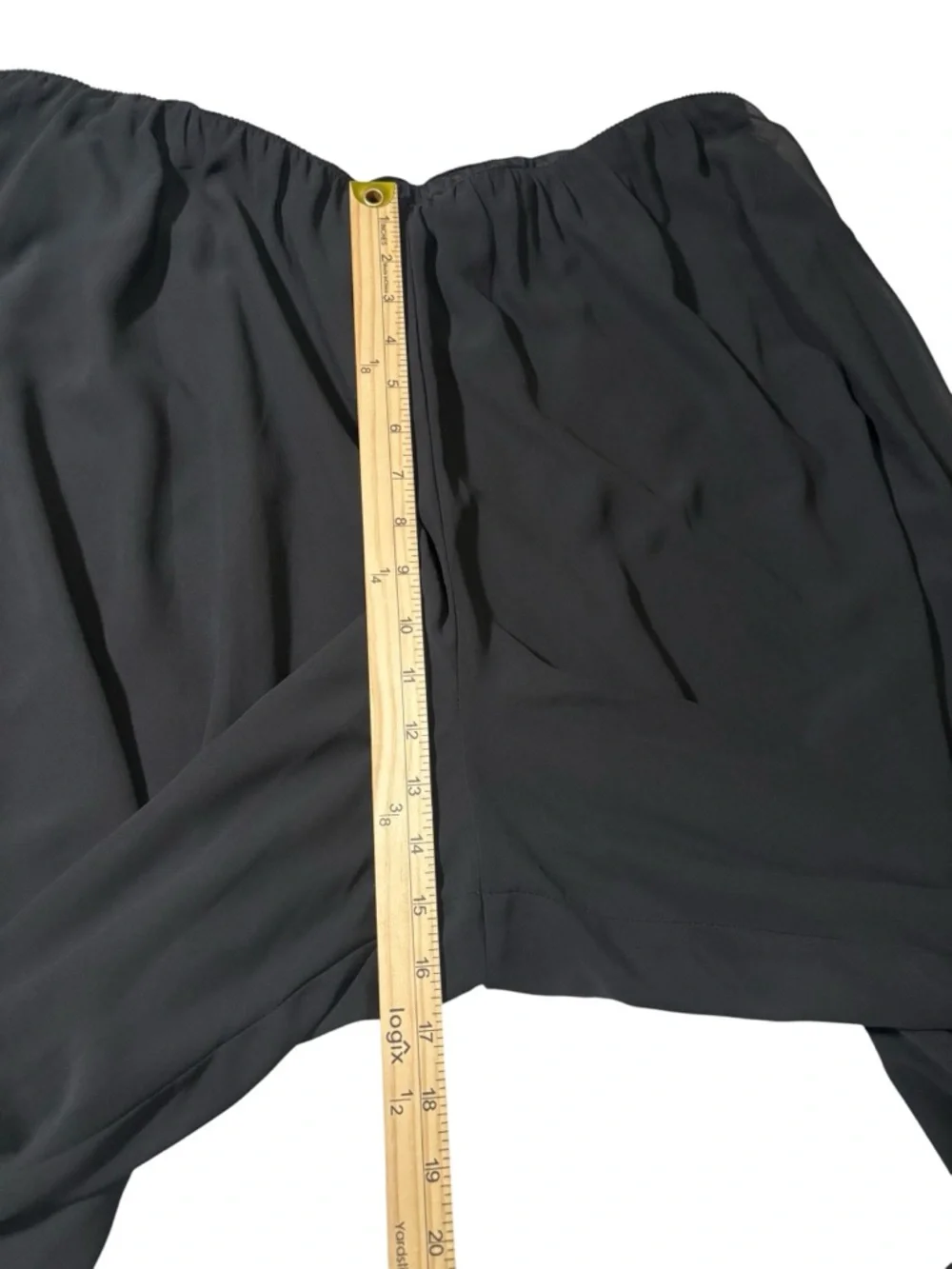 Alex Evenings Black Chiffon Wide Leg Pants 3X Elegant Minimalist Formal Flowy